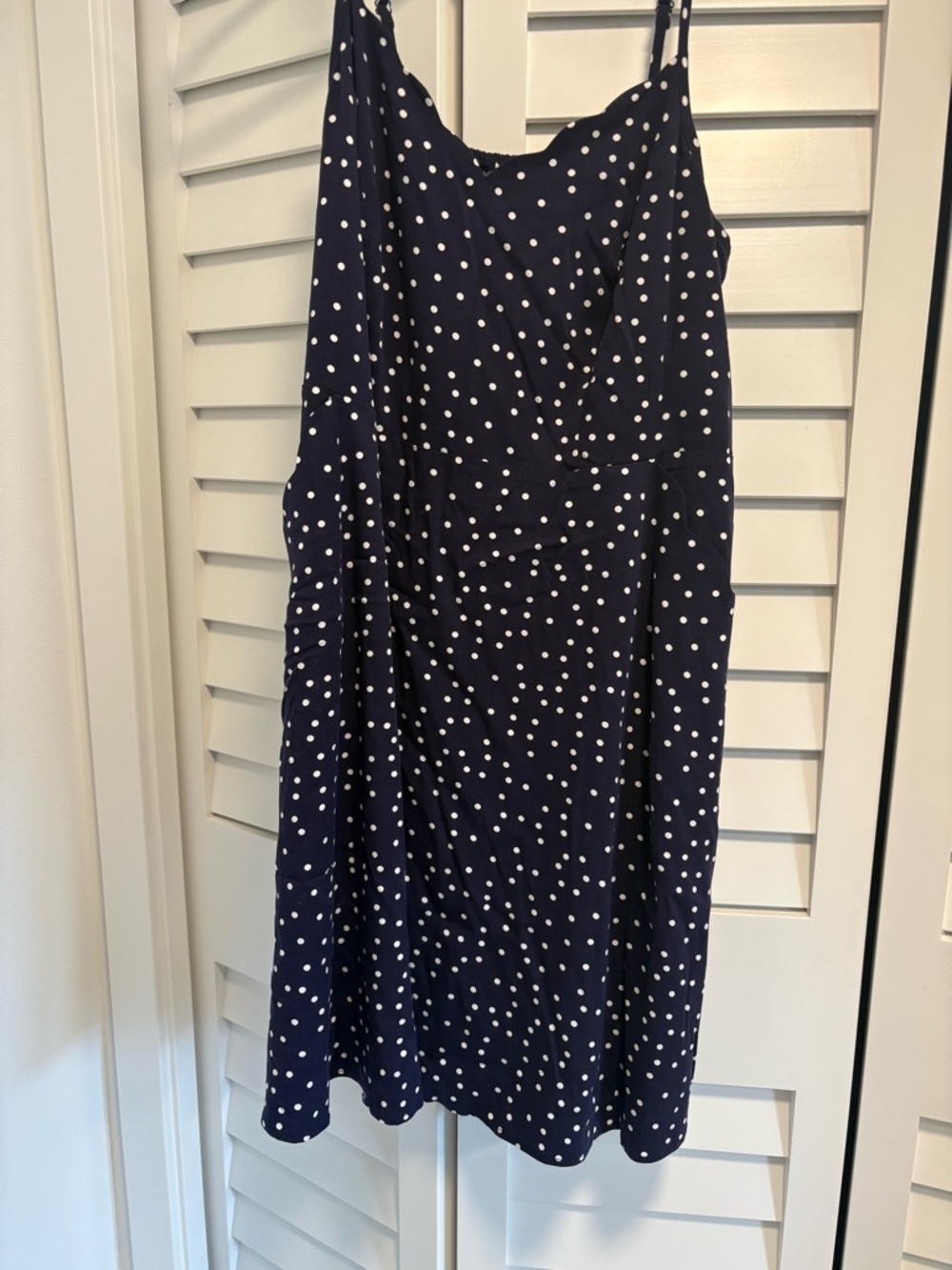 Market & Spruce blue polka dot dress